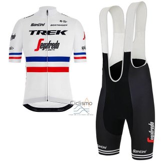 Trek Segafrojoo Ropa Ciclismo Culotte Corto 2018 Mangas Cortas Campeon Francia