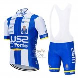 W57-fc Porto Ropa Ciclismo Culotte Corto 2020 Hombre Mangas Cortas Blanco Azul