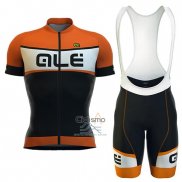 Ale Ropa Ciclismo Culotte Corto 2016 Hombre Mangas Cortas Negro y Naranja