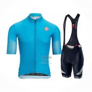 Castelli Ropa Ciclismo Culotte Corto 2021 Hombre Mangas Cortas Azul Claro