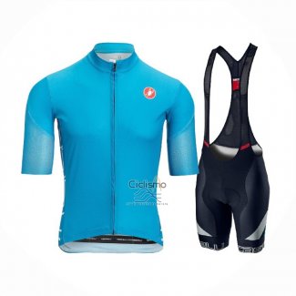 Castelli Ropa Ciclismo Culotte Corto 2021 Hombre Mangas Cortas Azul Claro