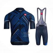 Castelli Ropa Ciclismo Culotte Corto 2021 Hombre Mangas Cortas Azul Negro Blanco