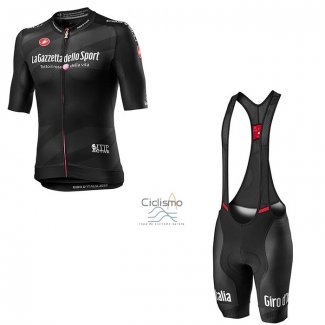 Giro d'Italia Ropa Ciclismo Culotte Corto 2020 Hombre Mangas Cortas Negro