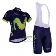 Movistar Ropa Ciclismo Culotte Corto 2017 Mangas Cortas Negro