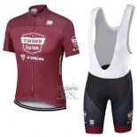 Strade Ropa Ciclismo Culotte Corto 2017 Mangas Cortas Bianche Trek Rojo