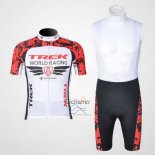 Trek Ropa Ciclismo Culotte Corto 2011 Mangas Cortas Rojo y Blanco