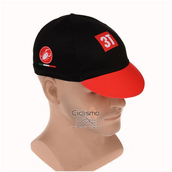 Castelli Gorra Rojo y Negro 2015 Ciclismo