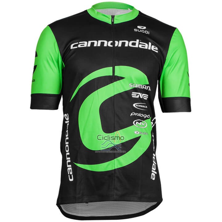 Cannondale Factory Rancing Ropa Ciclismo Culotte Corto 2018 Hombre Mangas Cortas Verde y Negro