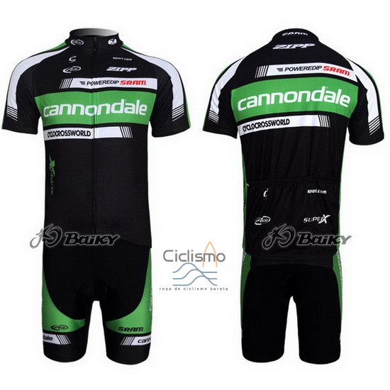Cannondale Ropa Ciclismo Culotte Corto 2011 Hombre Mangas Cortas Negro y Verde