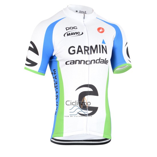 Cannondale Ropa Ciclismo Culotte Corto 2015 Hombre Mangas Cortas Verde y Blanco