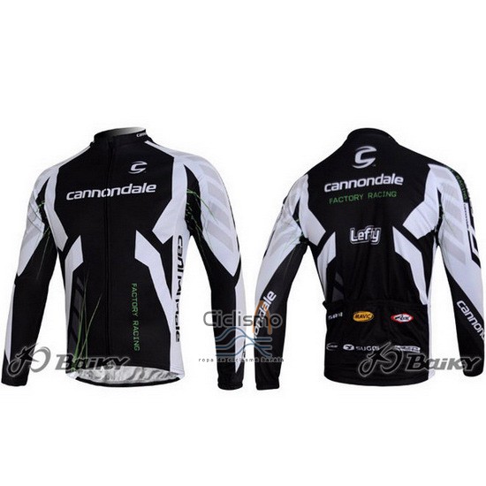 Cannondale Ropa Ciclismo Culotte Largo 2012 Hombre Mangas Largas Negro