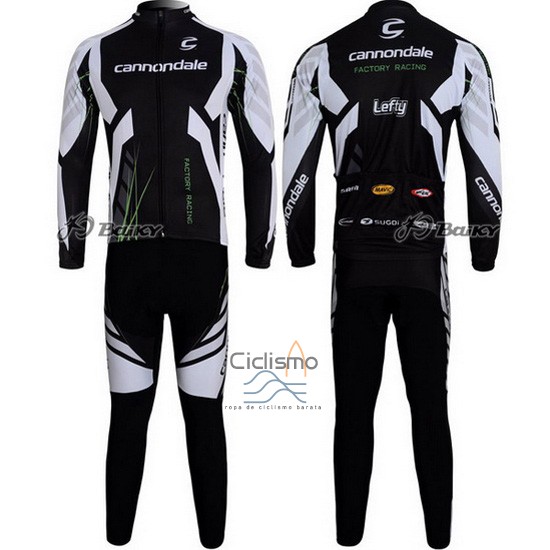 Cannondale Ropa Ciclismo Culotte Largo 2012 Hombre Mangas Largas Negro