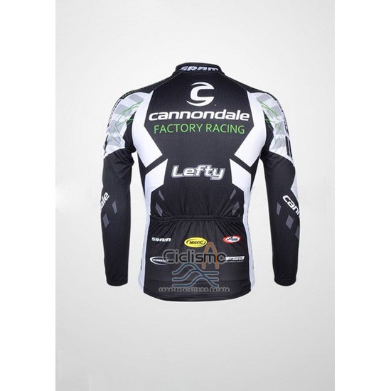 Cannondale Ropa Ciclismo Culotte Largo 2012 Hombre Mangas Largas Negro y Blanco