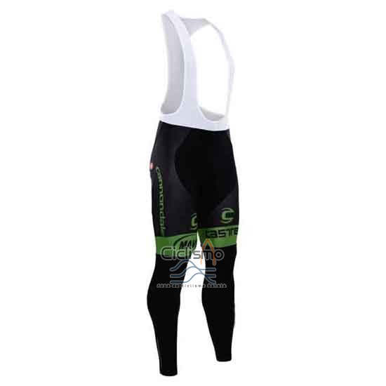 Cannondale Ropa Ciclismo Culotte Largo 2015 Hombre Mangas Largas Verde y Negro