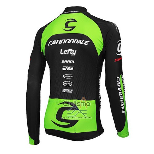 Cannondale Ropa Ciclismo Culotte Largo 2016 Hombre Mangas Largas Negro y Verde