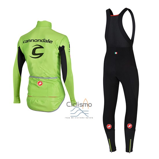 Cannondale Ropa Ciclismo Culotte Largo 2017 Hombre Mangas Largas Verde