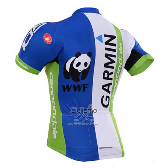 Garmin Ropa Ciclismo Culotte Corto 2015 Hombre Mangas Cortas Azul y Blanco