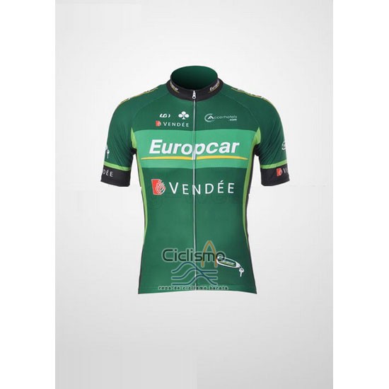 Europcar Ropa Ciclismo Culotte Corto 2011 Hombre Mangas Cortas Verde