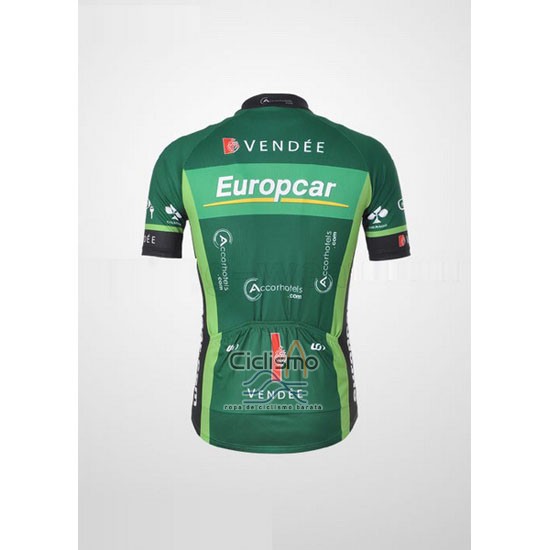 Europcar Ropa Ciclismo Culotte Corto 2011 Hombre Mangas Cortas Verde