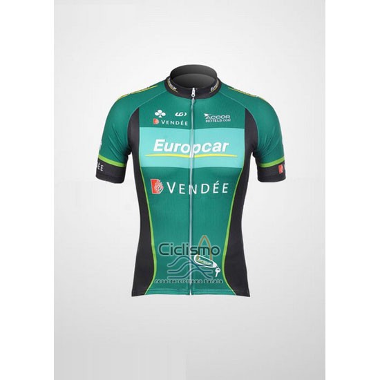 Europcar Ropa Ciclismo Culotte Corto 2012 Hombre Mangas Cortas Verde