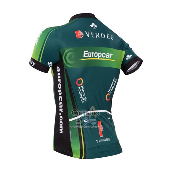 Europcar Ropa Ciclismo Culotte Corto 2014 Hombre Mangas Cortas Verde