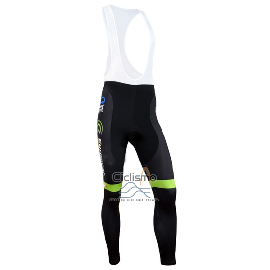 Europcar Ropa Ciclismo Culotte Largo 2014 Hombre Mangas Largas Negro y Verde