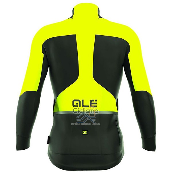 Ale Camo Ropa Ciclismo Culotte Largo 2017 Hombre Mangas Largas ALE Gorrao Nord Negro y AMarillo