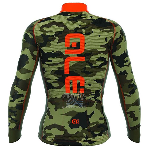 Ale Camo Ropa Ciclismo Culotte Largo 2017 Hombre Mangas Largas Naranja y Negro