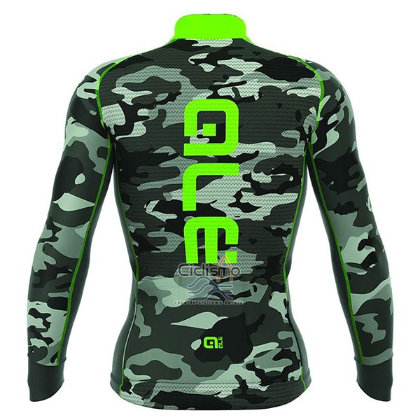 Ale Camo Ropa Ciclismo Culotte Largo 2017 Hombre Mangas Largas Verde y Negro