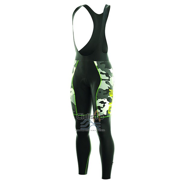Ale Camo Ropa Ciclismo Culotte Largo 2017 Hombre Mangas Largas Verde y Negro