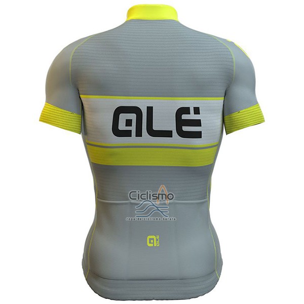Ale Graphics Prr Bermuda Ropa Ciclismo Culotte Corto 2017 Hombre Mangas Cortas AMarillo y Gris