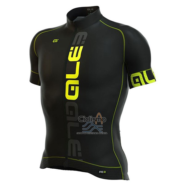 Ale Graphics Prr Nominal Ropa Ciclismo Culotte Corto 2017 Hombre Mangas Cortas AMarillo y Negro