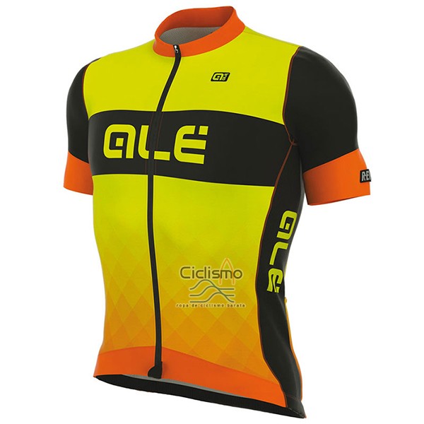Ale R-ev1 Rumbles Ropa Ciclismo Culotte Corto 2017 Hombre Mangas Cortas AMarillo