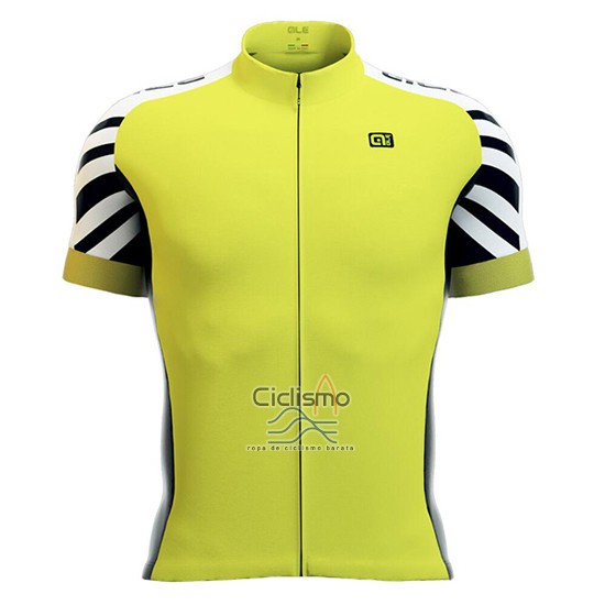 Ale Ropa Ciclismo Culotte Corto 2016 Hombre Mangas Cortas Blanco y AMarillo