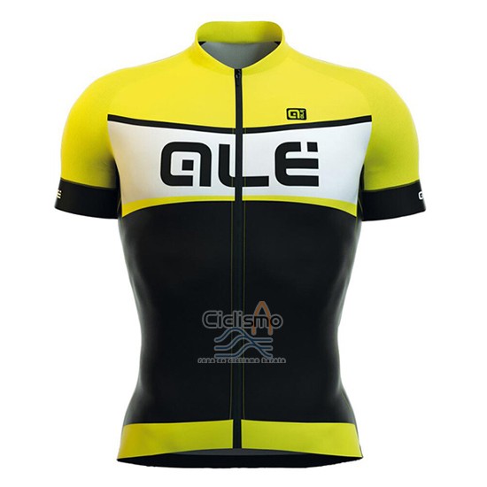 Ale Ropa Ciclismo Culotte Corto 2016 Hombre Mangas Cortas Negro y AMarillo
