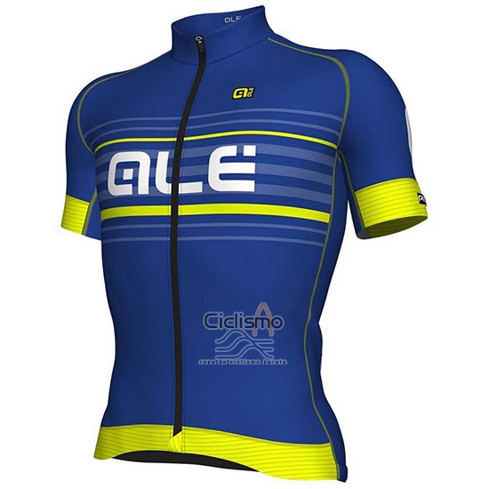 Ale Ropa Ciclismo Culotte Corto 2018 Hombre Mangas Cortas Azul y AMarillo
