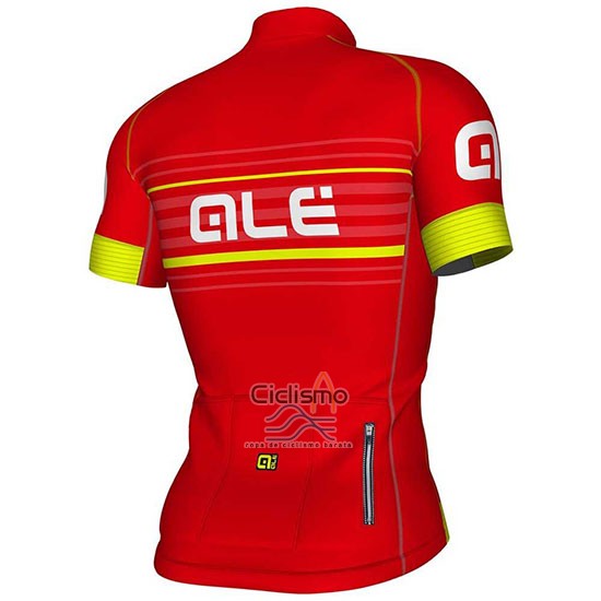 Ale Ropa Ciclismo Culotte Corto 2018 Hombre Mangas Cortas Rojo y AMarillo