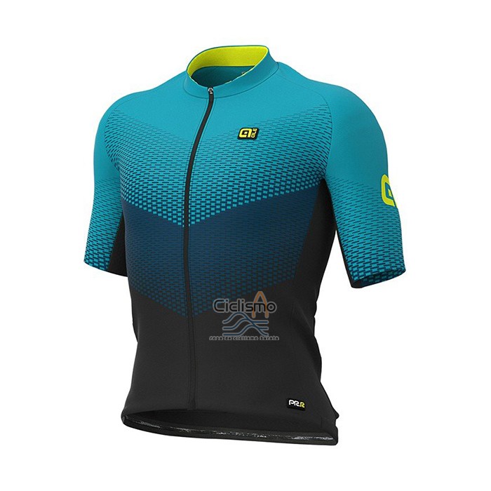 Ale Ropa Ciclismo Culotte Corto 2021 Hombre Mangas Cortas Azul Verde