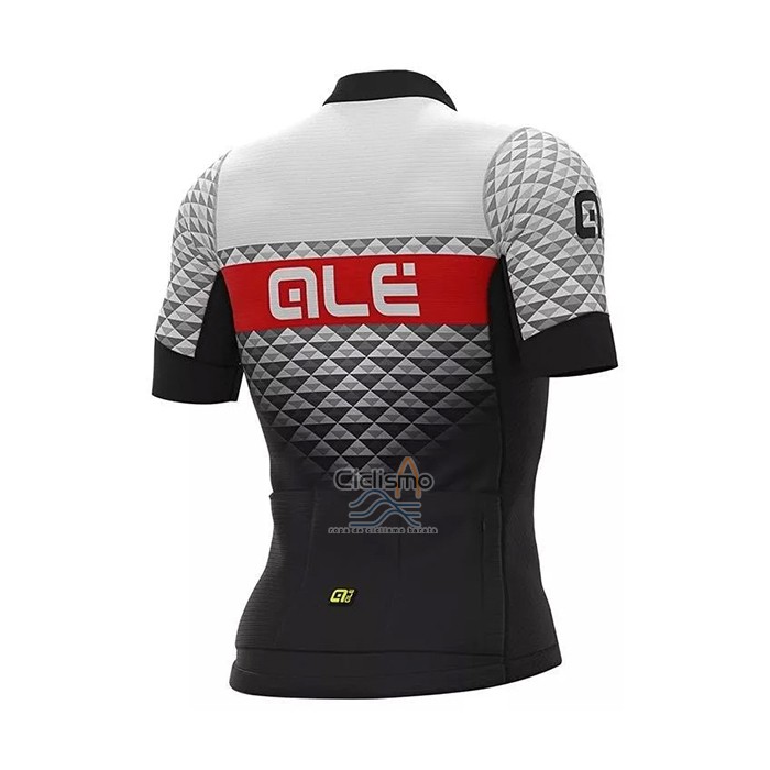 Ale Ropa Ciclismo Culotte Corto 2021 Hombre Mangas Cortas Blanco Negro Rojo