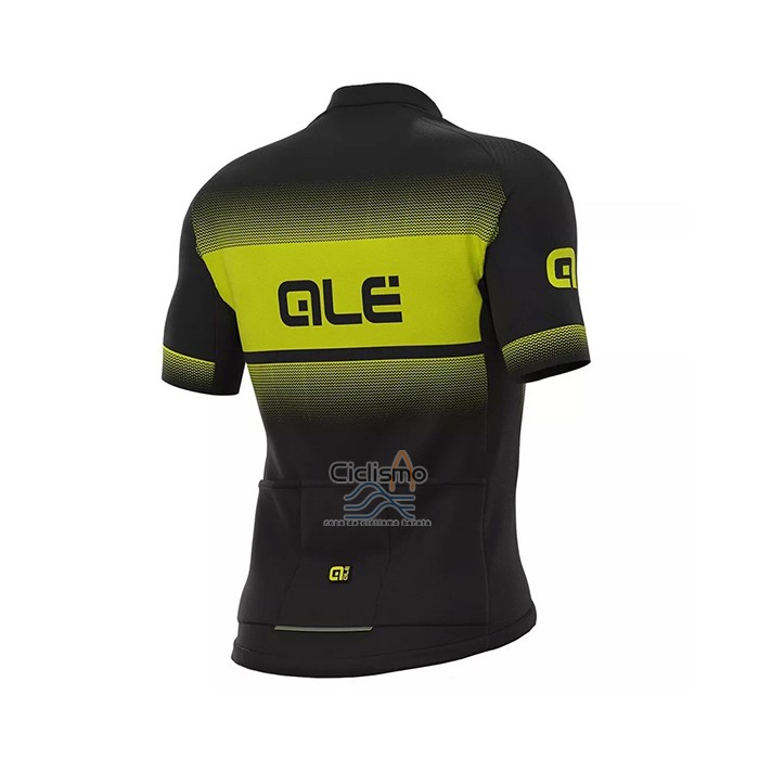 Ale Ropa Ciclismo Culotte Corto 2021 Hombre Mangas Cortas Negro AMarillo