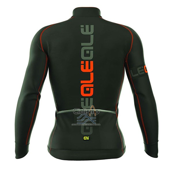 Ale Ropa Ciclismo Culotte Largo 2017 Hombre Mangas Largas 3 Season Negro y Naranja
