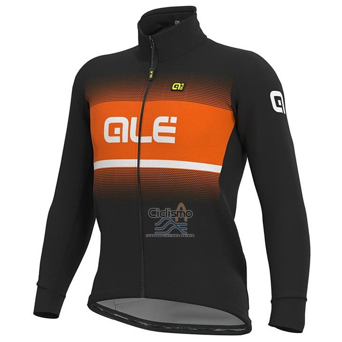 Ale Ropa Ciclismo Culotte Largo 2020 Hombre Mangas Largas Naranja Negro