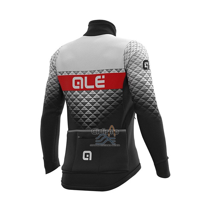Ale Ropa Ciclismo Culotte Largo 2021 Hombre Mangas Largas Blanco Negro Rojo