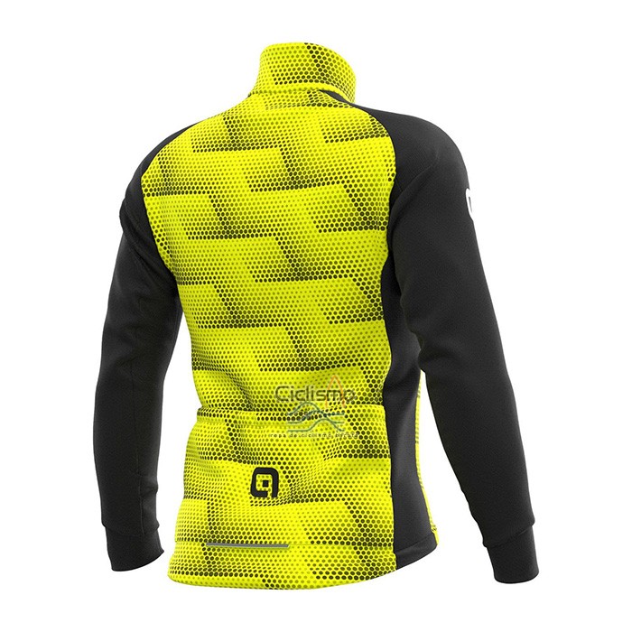 Ale Ropa Ciclismo Culotte Largo 2021 Hombre Mangas Largas Negro AMarillo