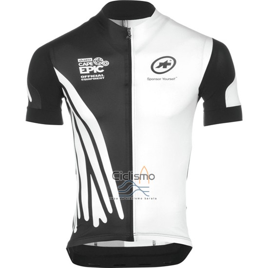 Assos Ropa Ciclismo Culotte Corto 2016 Hombre Mangas Cortas Blanco y Negro