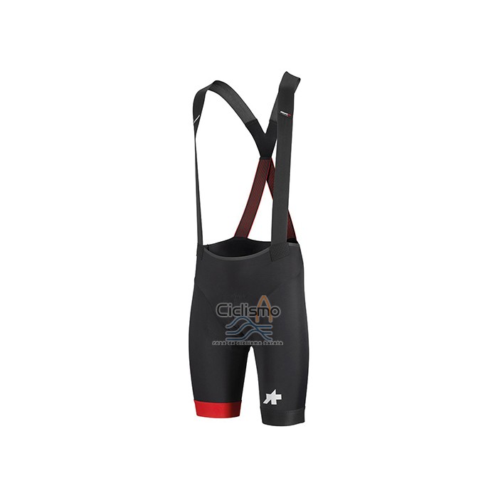 Assos Ropa Ciclismo Culotte Corto 2021 Hombre Mangas Cortas Negro Blanco Rojo