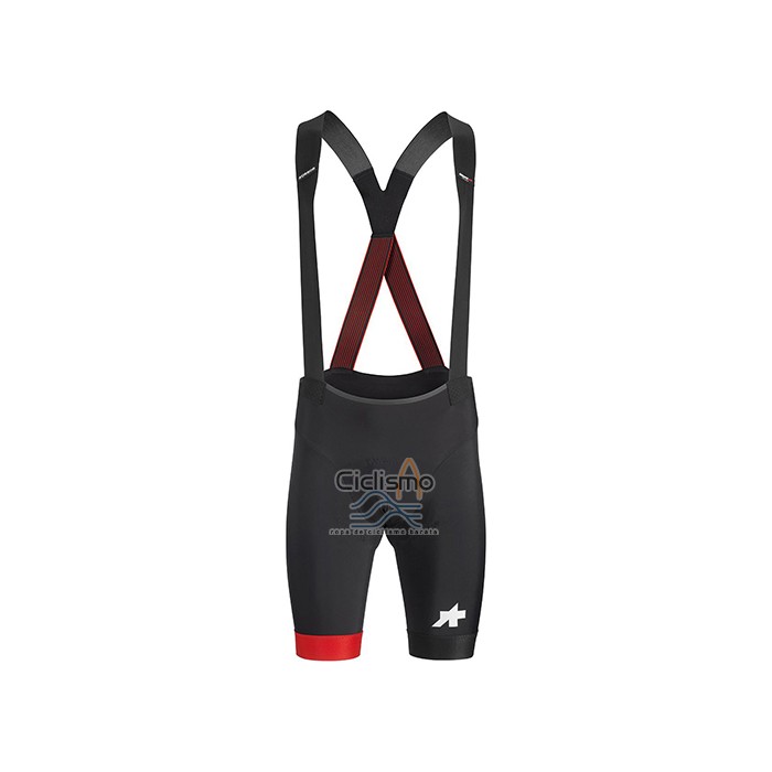 Assos Ropa Ciclismo Culotte Corto 2021 Hombre Mangas Cortas Negro Blanco Rojo