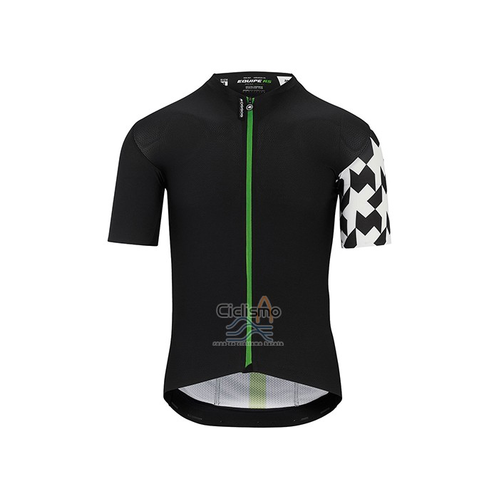 Assos Ropa Ciclismo Culotte Corto 2021 Hombre Mangas Cortas Negro Blanco Verde