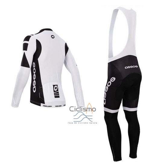 Assos Ropa Ciclismo Culotte Largo 2014 Hombre Mangas Largas Blanco