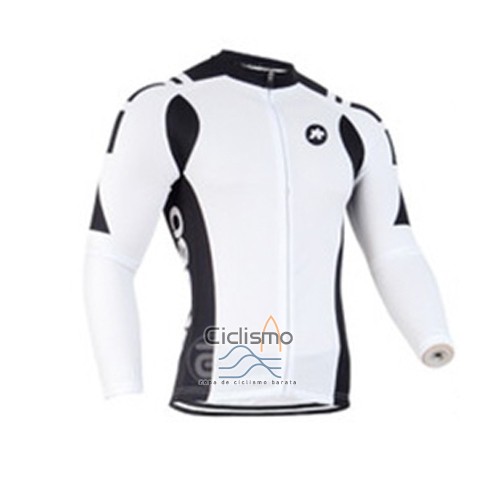 Assos Ropa Ciclismo Culotte Largo 2014 Hombre Mangas Largas Blanco